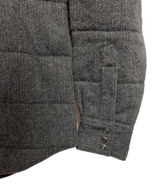 RRL（ダブルアールエル）RRL (ダブルアールエル) ヘリンボーン中綿シャツジャケット グレー サイズ:Mの古着・服飾アイテム
