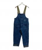 Maden Workwearメイデンワークウェアー）の古着「海軍ミリタリーオーバーオールサロペットデニムパンツ」｜インディゴ
