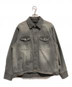GRANCYグランシー）の古着「ZipDesign DenimShirt Jacket」｜グレー