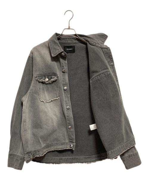 GRANCY（グランシー）grancy (グランシー) ZipDesign DenimShirt Jacket グレー サイズ:Lの古着・服飾アイテム
