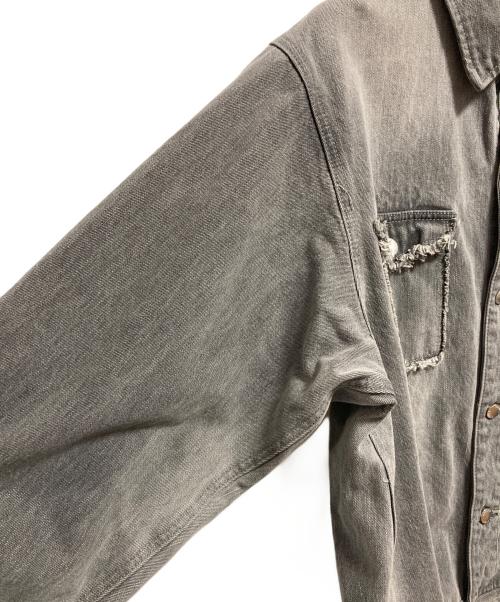 GRANCY（グランシー）grancy (グランシー) ZipDesign DenimShirt Jacket グレー サイズ:Lの古着・服飾アイテム