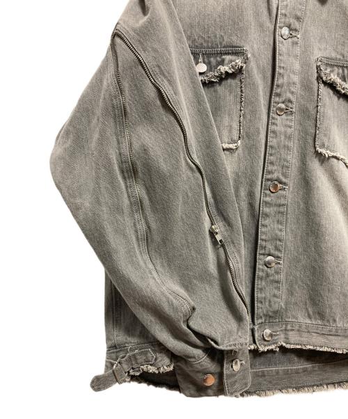 GRANCY（グランシー）grancy (グランシー) ZipDesign DenimShirt Jacket グレー サイズ:Lの古着・服飾アイテム