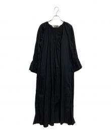 ne quittez pas（ヌキテパ）の古着「Fine Lawn Pintuck Dress ワンピース」｜ブラック