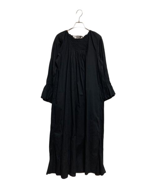 ne quittez pas（ヌキテパ）ne quittez pas (ヌキテパ) Fine Lawn Pintuck Dress ワンピース ブラック サイズ:-の古着・服飾アイテム