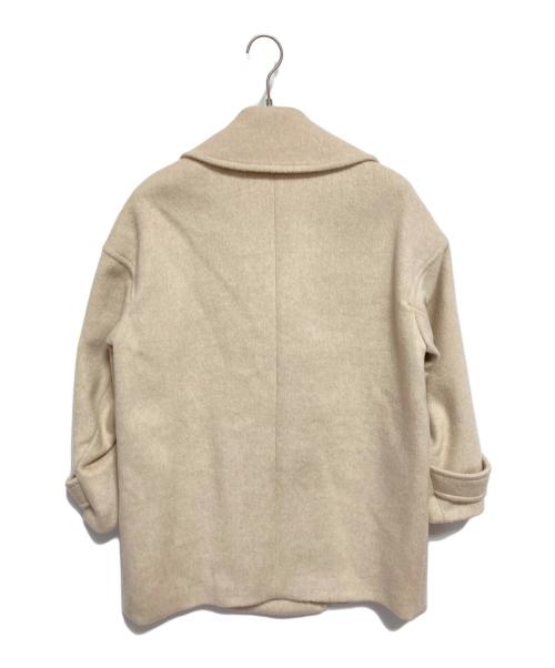 ebure（エブール）ebure (エブール) Ron Herman (ロンハーマン) スーパー100sビーバーメルトンPコート ベージュ サイズ:36の古着・服飾アイテム