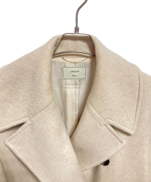 ebure（エブール）ebure (エブール) Ron Herman (ロンハーマン) スーパー100sビーバーメルトンPコート ベージュ サイズ:36の古着・服飾アイテム