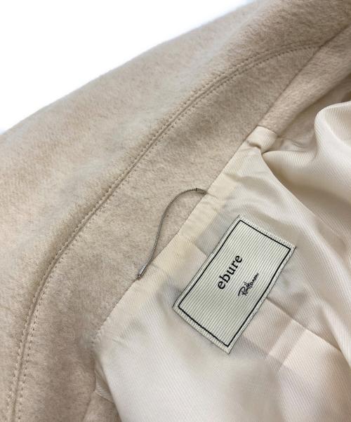 ebure（エブール）ebure (エブール) Ron Herman (ロンハーマン) スーパー100sビーバーメルトンPコート ベージュ サイズ:36の古着・服飾アイテム