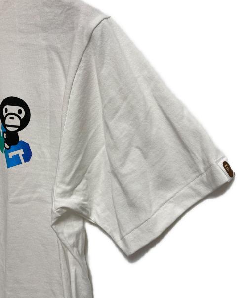 A BATHING APE（アベイシングエイプ）A BATHING APE (アベイシングエイプ) プリントTシャツ ホワイト サイズ:Mの古着・服飾アイテム