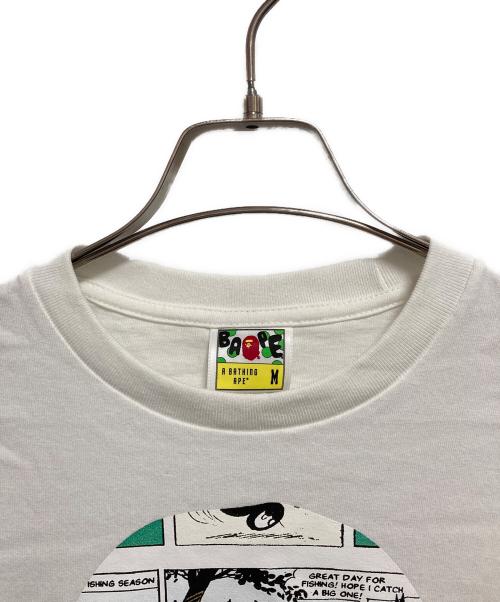 A BATHING APE（アベイシングエイプ）A BATHING APE (アベイシングエイプ) Felix the Cat プリントTシャツ ホワイト サイズ:M 未使用品の古着・服飾アイテム