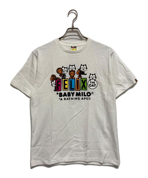 A BATHING APE（アベイシングエイプ）A BATHING APE (アベイシングエイプ) Felix the Cat プリントTシャツ ホワイト サイズ:M 未使用品の古着・服飾アイテム