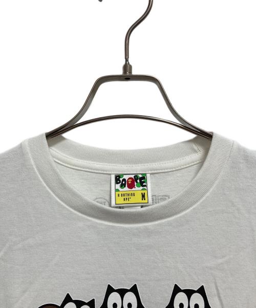 A BATHING APE（アベイシングエイプ）A BATHING APE (アベイシングエイプ) Felix the Cat プリントTシャツ ホワイト サイズ:M 未使用品の古着・服飾アイテム