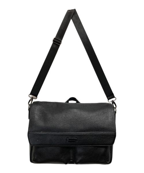 COLE HAAN（コールハーン）COLE HAAN (コールハーン) レザーメッセンジャーバッグ ブラックの古着・服飾アイテム