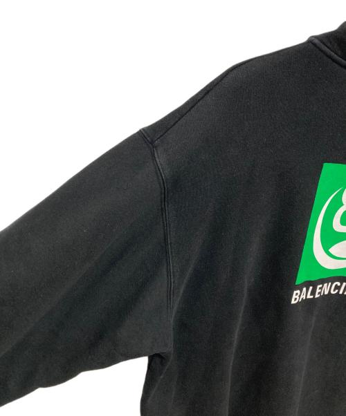 BALENCIAGA（バレンシアガ）BALENCIAGA (バレンシアガ) 20SS BBロゴプリントプルオーバーパーカー ブラック サイズ:Lの古着・服飾アイテム