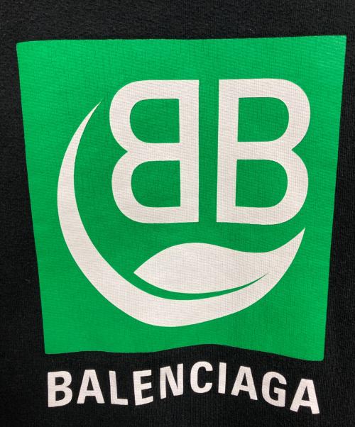 BALENCIAGA（バレンシアガ）BALENCIAGA (バレンシアガ) 20SS BBロゴプリントプルオーバーパーカー ブラック サイズ:Lの古着・服飾アイテム