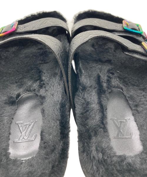 LOUIS VUITTON（ルイ ヴィトン）LOUIS VUITTON (ルイ ヴィトン) ミラボーラインファーサンダル ブラック サイズ:8の古着・服飾アイテム