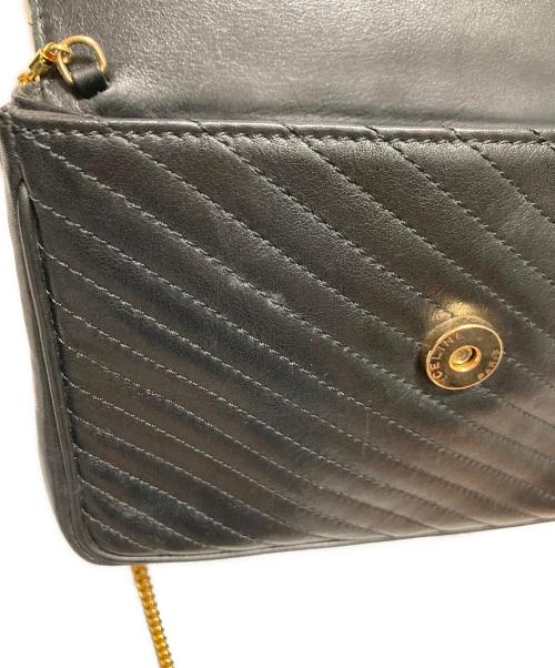 CELINE（セリーヌ）CELINE (セリーヌ) チェーンショルダーバッグ ブラックの古着・服飾アイテム