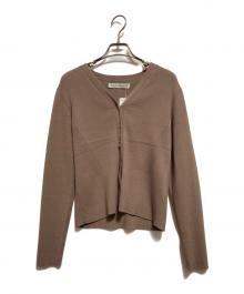 nano・universe（ナノ・ユニバース）の古着「CICA&UVカット加工Vネックリブカーディガン」｜ブラウン
