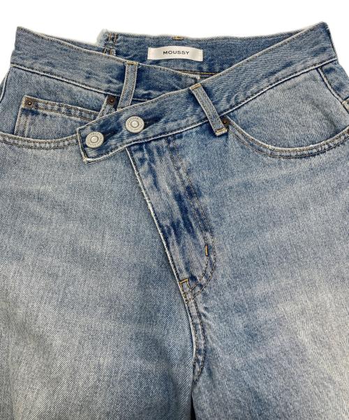 moussy（マウジー）moussy (マウジー) CROSS WAIST WIDE STRAIGHT ブルー サイズ:1の古着・服飾アイテム