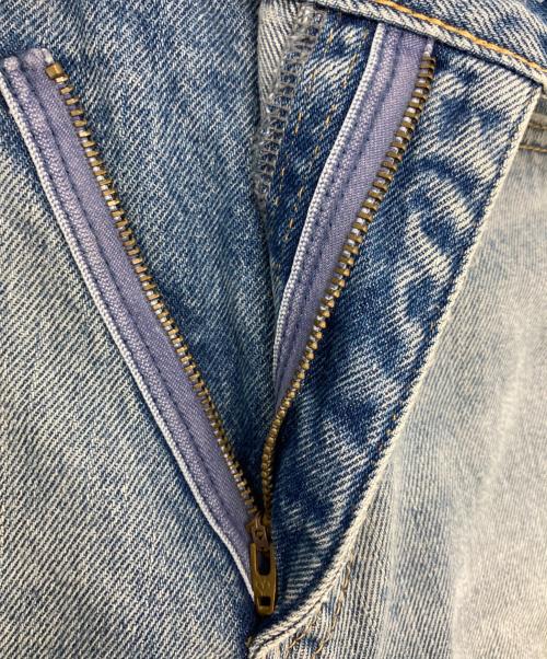 moussy（マウジー）moussy (マウジー) CROSS WAIST WIDE STRAIGHT ブルー サイズ:1の古着・服飾アイテム