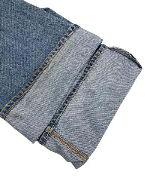 moussy（マウジー）moussy (マウジー) CROSS WAIST WIDE STRAIGHT ブルー サイズ:1の古着・服飾アイテム