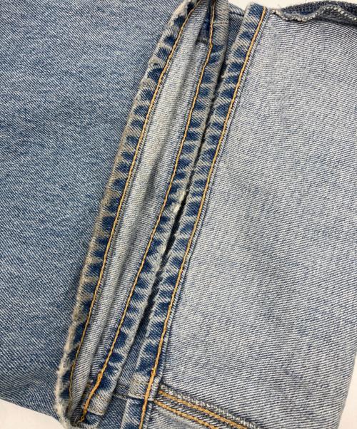 moussy（マウジー）moussy (マウジー) CROSS WAIST WIDE STRAIGHT ブルー サイズ:1の古着・服飾アイテム