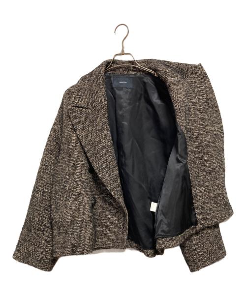 FRAMeWORK（フレームワーク）FRAMeWORK (フレームワーク) TWEEDショートコート グレー サイズ:SIZE 38の古着・服飾アイテム