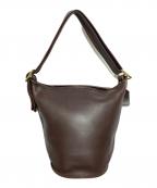 COACHコーチ）の古着「レザーショルダーバッグ」｜ブラウン