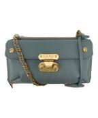 A.D.M.J.エーディーエムジェイ）の古着「シュリンクレザー前ポケット付ウォレット」｜ブルー