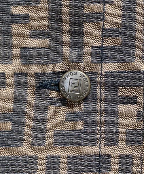 FENDI JEANS（フェンディ ジーンズ）FENDI jeans (フェンディ ジーンズ) ズッカ柄ジャケット ブラウン サイズ:SIZE 42の古着・服飾アイテム