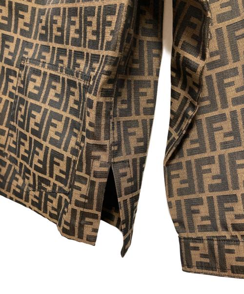 FENDI JEANS（フェンディ ジーンズ）FENDI jeans (フェンディ ジーンズ) ズッカ柄ジャケット ブラウン サイズ:SIZE 42の古着・服飾アイテム