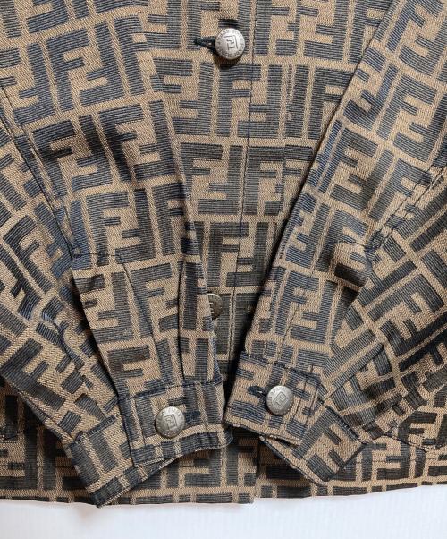 FENDI JEANS（フェンディ ジーンズ）FENDI jeans (フェンディ ジーンズ) ズッカ柄ジャケット ブラウン サイズ:SIZE 42の古着・服飾アイテム