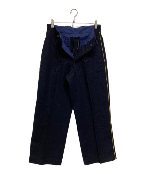 French Army（フランス軍）French Army (フレンチアーミー) サイドラインウールトラウザー ネイビー サイズ:42の古着・服飾アイテム