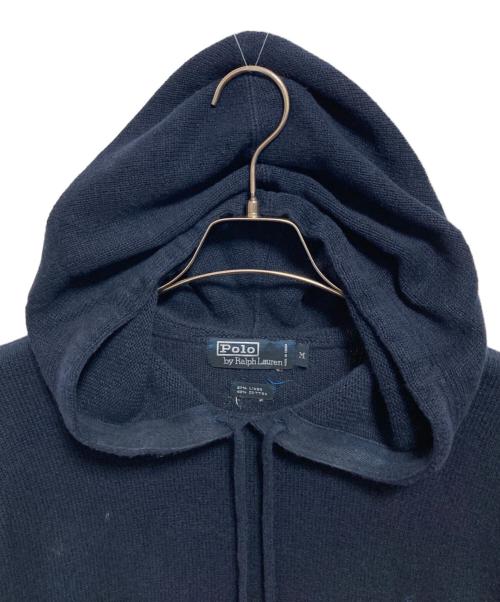 POLO RALPH LAUREN（ポロ・ラルフローレン）POLO RALPH LAUREN (ポロ・ラルフローレン) コットンリネンニットパーカー ネイビー サイズ:Mの古着・服飾アイテム