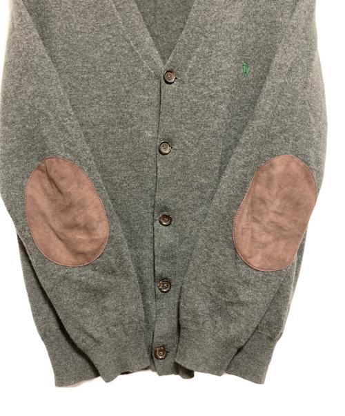 POLO RALPH LAUREN（ポロ・ラルフローレン）POLO RALPH LAUREN (ポロ・ラルフローレン) メリノウールエルボーパッチカーディガン グレー サイズ:Sの古着・服飾アイテム