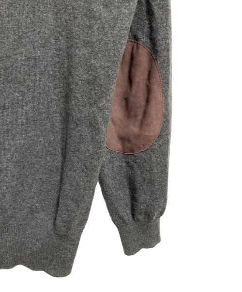 POLO RALPH LAUREN（ポロ・ラルフローレン）POLO RALPH LAUREN (ポロ・ラルフローレン) メリノウールエルボーパッチカーディガン グレー サイズ:Sの古着・服飾アイテム