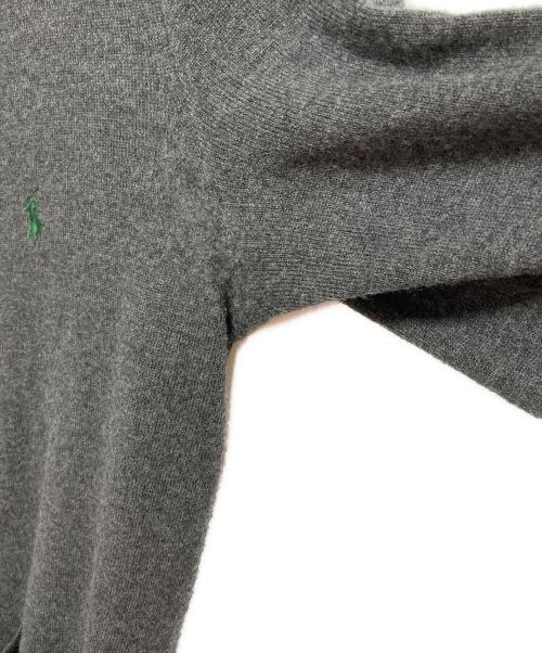 POLO RALPH LAUREN（ポロ・ラルフローレン）POLO RALPH LAUREN (ポロ・ラルフローレン) メリノウールエルボーパッチカーディガン グレー サイズ:Sの古着・服飾アイテム