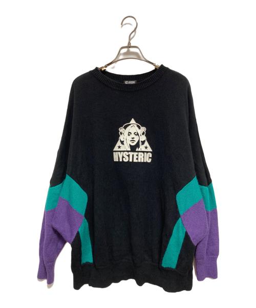 Hysteric Glamour（ヒステリックグラマー）Hysteric Glamour (ヒステリックグラマー) ドルマンスリーブ ニット ブラック サイズ:FREEの古着・服飾アイテム