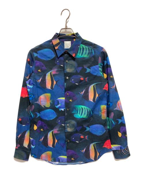 PAUL SMITH（ポールスミス）Paul Smith (ポールスミス) 総柄シャツ ネイビー サイズ:Lの古着・服飾アイテム