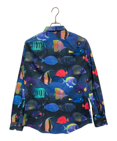 PAUL SMITH（ポールスミス）Paul Smith (ポールスミス) 総柄シャツ ネイビー サイズ:Lの古着・服飾アイテム