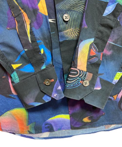 PAUL SMITH（ポールスミス）Paul Smith (ポールスミス) 総柄シャツ ネイビー サイズ:Lの古着・服飾アイテム