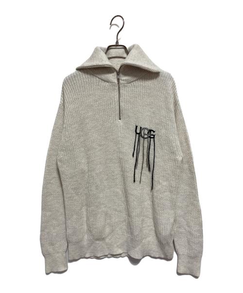 UGG（アグ）UGG (アグ) ハーフジップ インターシャ ニット アイボリー サイズ:Mの古着・服飾アイテム