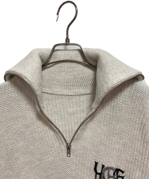 UGG（アグ）UGG (アグ) ハーフジップ インターシャ ニット アイボリー サイズ:Mの古着・服飾アイテム