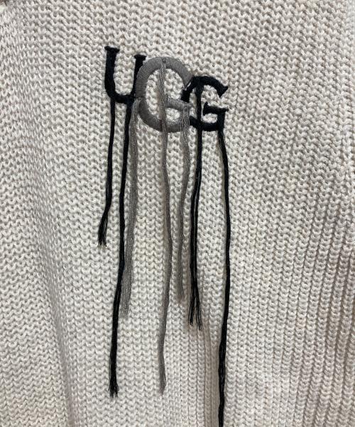 UGG（アグ）UGG (アグ) ハーフジップ インターシャ ニット アイボリー サイズ:Mの古着・服飾アイテム