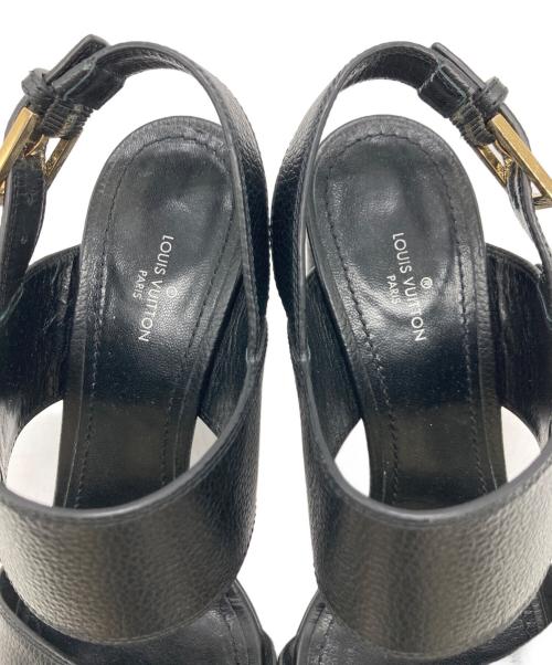 LOUIS VUITTON（ルイ ヴィトン）LOUIS VUITTON (ルイ ヴィトン) ホライズンライン サンダル ブラック サイズ:371/2の古着・服飾アイテム