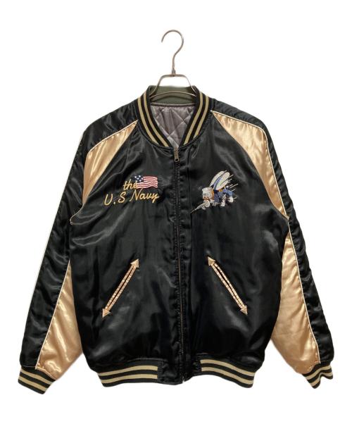 BILLVAN（ビルバン）BILLVAN (ビルバン) サテンスカジャン ブラック サイズ:Lの古着・服飾アイテム