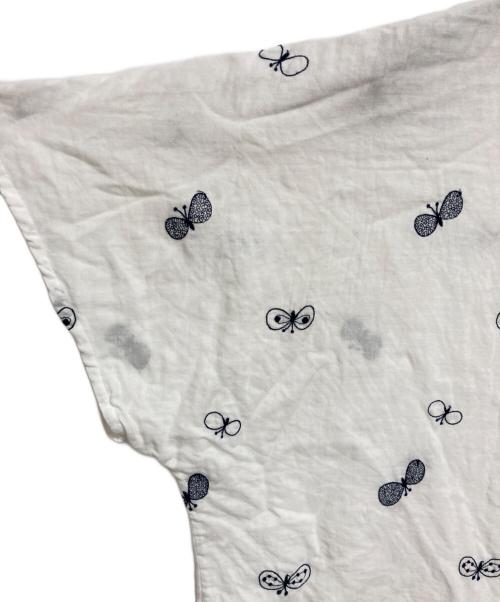 mina perhonen（ミナ ペルホネン）mina perhonen (ミナ ペルホネン) choucho スタンドカラーブラウス ホワイト サイズ:38の古着・服飾アイテム