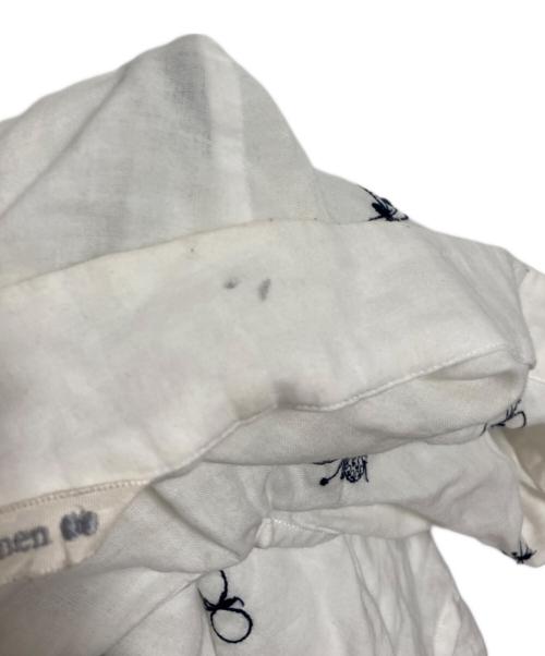 mina perhonen（ミナ ペルホネン）mina perhonen (ミナ ペルホネン) choucho スタンドカラーブラウス ホワイト サイズ:38の古着・服飾アイテム