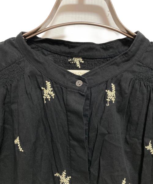 ne quittez pas（ヌキテパ）ne quittez pas (ヌキテパ) Cotton Voile Dot Leaf Embroidery Shirts Dress ブラック サイズ:-の古着・服飾アイテム