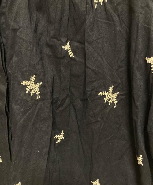 ne quittez pas（ヌキテパ）ne quittez pas (ヌキテパ) Cotton Voile Dot Leaf Embroidery Shirts Dress ブラック サイズ:-の古着・服飾アイテム