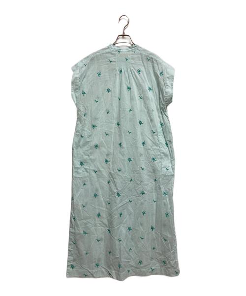 ne quittez pas（ヌキテパ）ne quittez pas (ヌキテパ) Cotton Voile Dot Leaf Embroidery Shirts Dress ブルー サイズ:-の古着・服飾アイテム